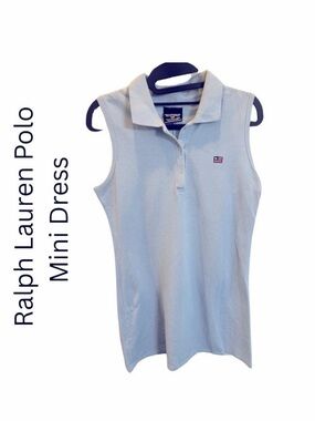 Ralph Lauren Light Blue Polo Mini Dress Size Large